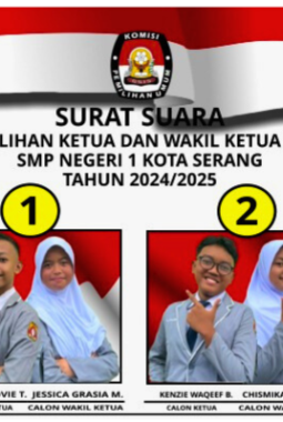 Demokrasi di SMPN 1 Kota Serang: Pemilihan Ketua OSIS Berlangsung Meriah