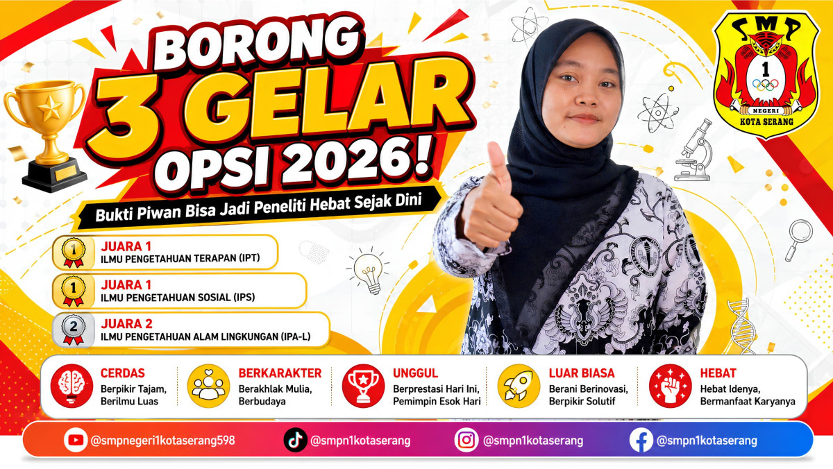 Bukti Siswa SMPN 1 Kota Serang Bisa Jadi Peneliti Hebat Sejak Dini