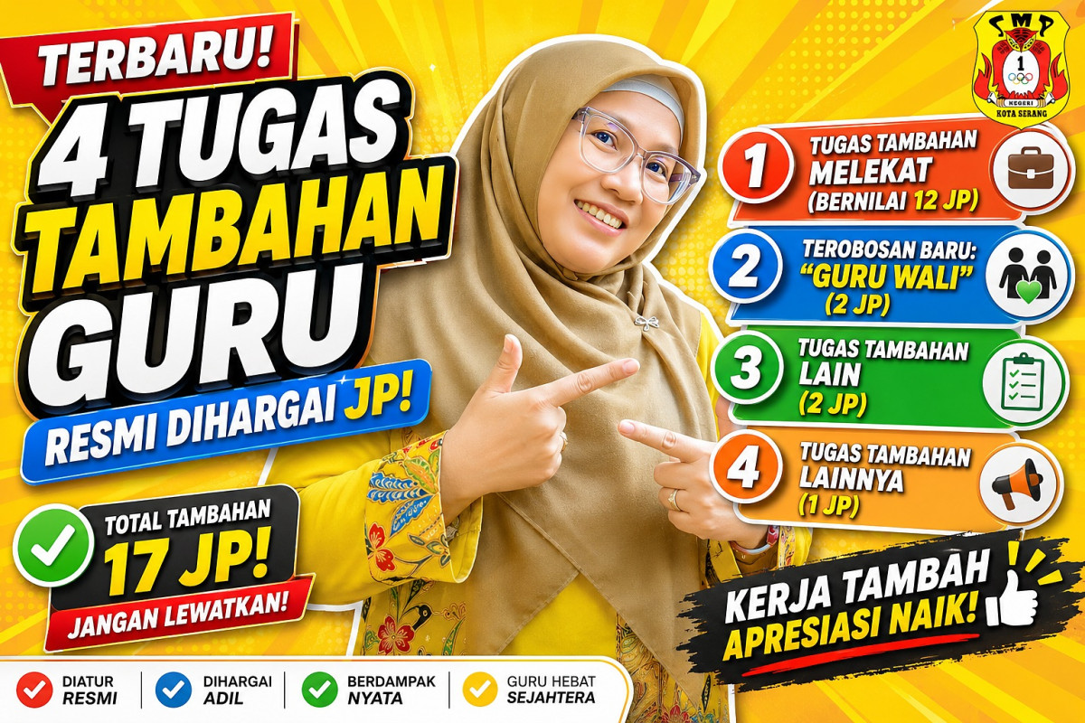 Ada kabar gembira sekaligus penting! Pemerintah melalui Kepmendikdasmen Nomor 221/P/2025 tentang Petunjuk Teknis Pemenuhan Beban Kerja Guru, telah merinci berbagai tugas tambahan yang diakui sebagai jam tatap muka.