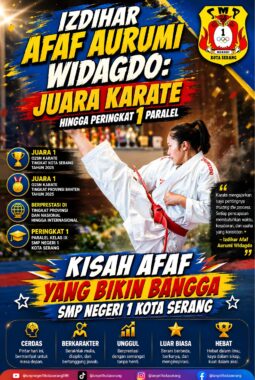 Juara Karate hingga Peringkat 1 Paralel, Kisah Afaf yang Bikin Bangga SMP Negeri 1 Kota Serang