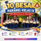 10 Besar Pararel Kelas IX SMP Negeri 1 Kota Serang, berpose bersama orang tua dan kepala sekolah