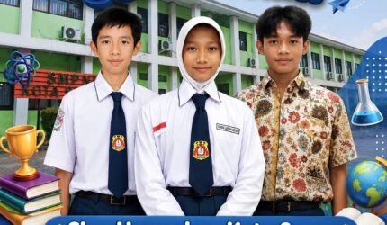 Tiga siswa SMP Negeri 1 Kota Serang: Ganesha, Yunita, dan Athara lolos OSN‑K tingkat Kota menuju Provinsi.