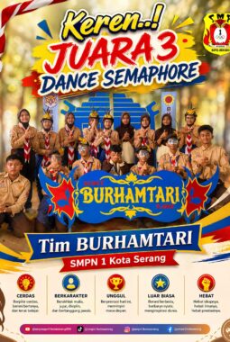 Keren! Tim BURHAMTARI SMPN 1 Kota Serang Raih Juara 3 Dance Semaphore Tingkat Provinsi Banten