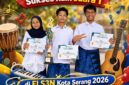 Tim Ansambel SMP Negeri 1 Kota Serang berhasil meraih Juara 1 FLS3N Tingkat Kota Serang Tahun 2026. Tim yang beranggotakan Gadiza Raisa Yusuf (8F), Haikal Ramadhan (8A), dan Evander Nathanael S. (7C) tampil memukau dengan membawakan lagu Laut Kidul melalui kolaborasi gitar, pianika, dan jimbe.